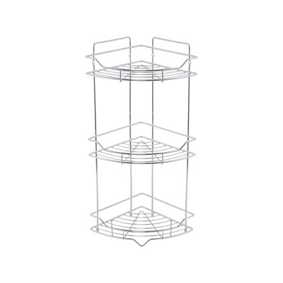 Полка трёхъярусная угловая, проволока стальная, хром, Grid, Milardo, GRICC3CM44 12012 - фото 69318