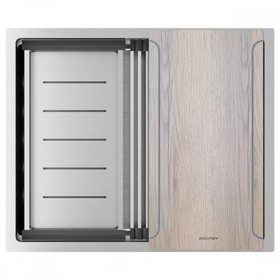 Кухонная мойка Paulmark NEXT-MULTI SINK 54 UNI, артикул PM785445-GM Цвет Вороненая сталь GM 11703