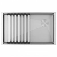 Кухонная мойка Paulmark NEXT-PRO 74 UNI, артикул PM707445-BS Цвет Брашированная сталь 11704