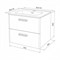 Тумба с умывальником (раковиной) для ванной комнаты подвесная, 60 см, белая IDDIS BRI60W0i95K 3759